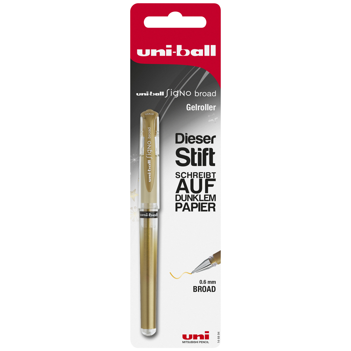Uni-Ball "Gelroller Signo Broad" Marker (0,6mm) - UM-153 Gold