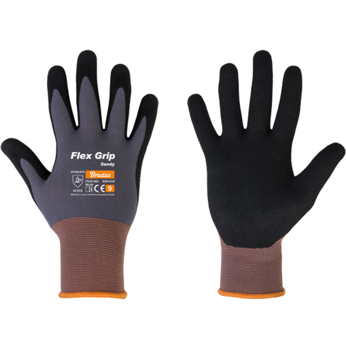Bradas Handschuhe "Flex Grip SANDY" Black/Grey