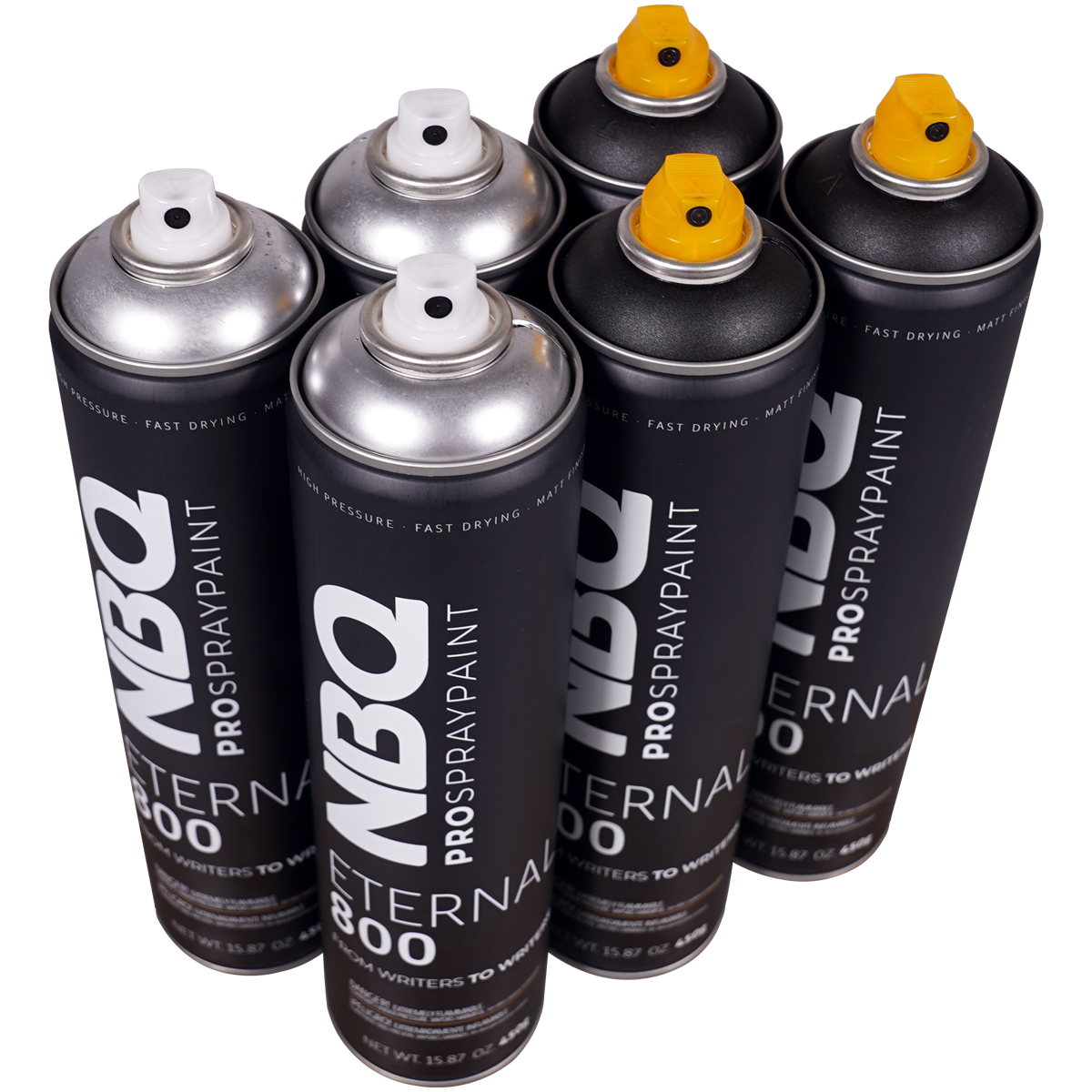 NBQ "Eternal" Big 6er Bombing Box Silver / Black (6x600ml)