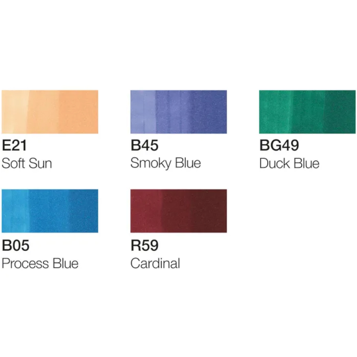 Copic "Ciao 5+1 Manga 6er Set #2" Layoutmarker (1,0mm + 6,0mm)