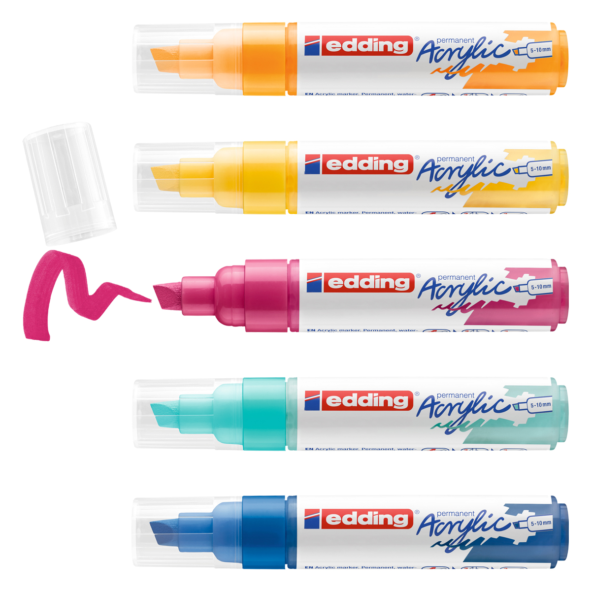 Edding "5000" Acrylmarker Keilspitze Abstrakt 5er Set (5-10mm)