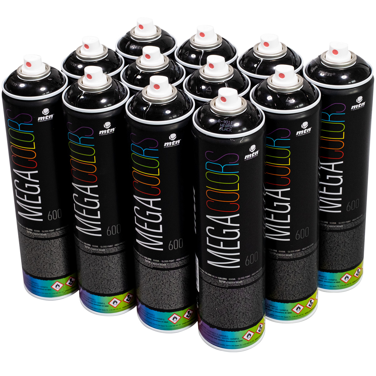 MTN "Mega Colors - Black Box" (12x600ml)