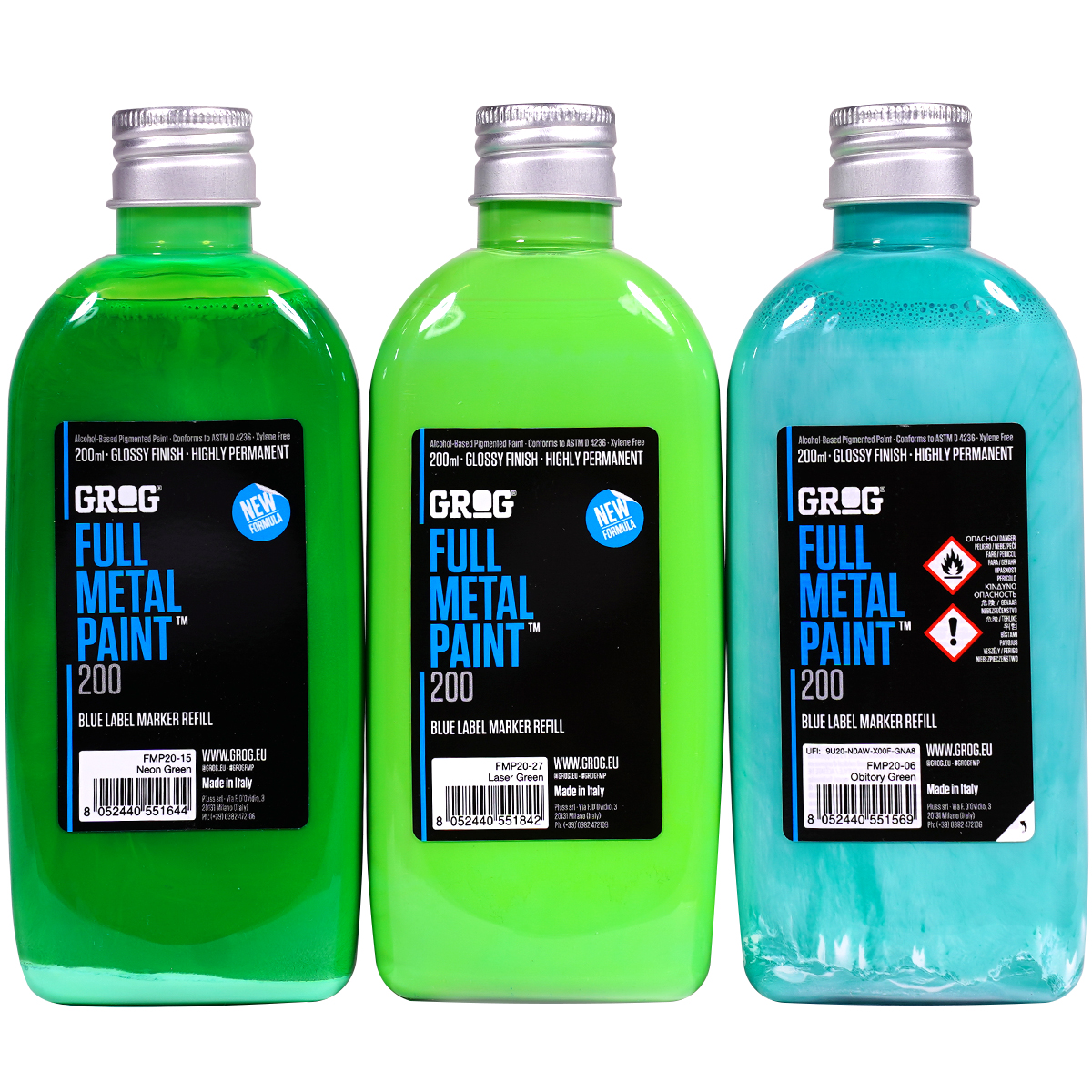 Grog "Full Metal Paint 3er Set - Jungle" (3x200ml)