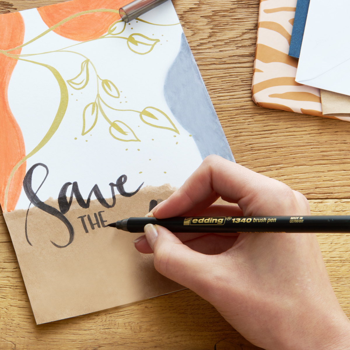 Edding "1340" Pinselstift Mix 4er Set Metallic (1-6mm)