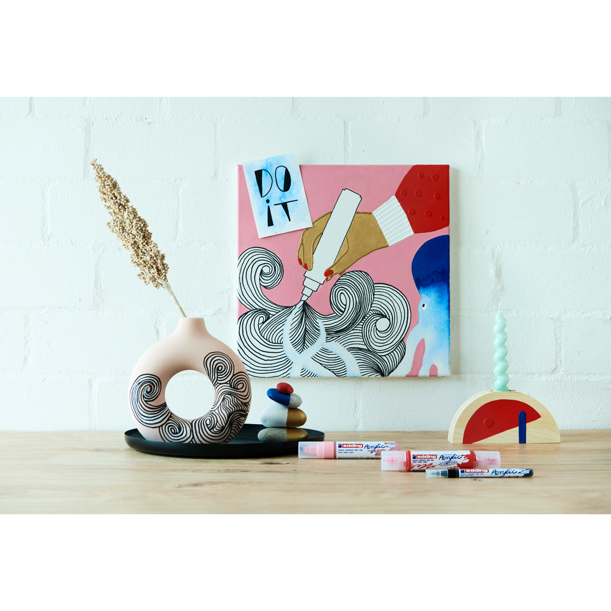 Edding Acrylmarker"5300/5S" Rundspitze 5er Set Basic (1-2mm)