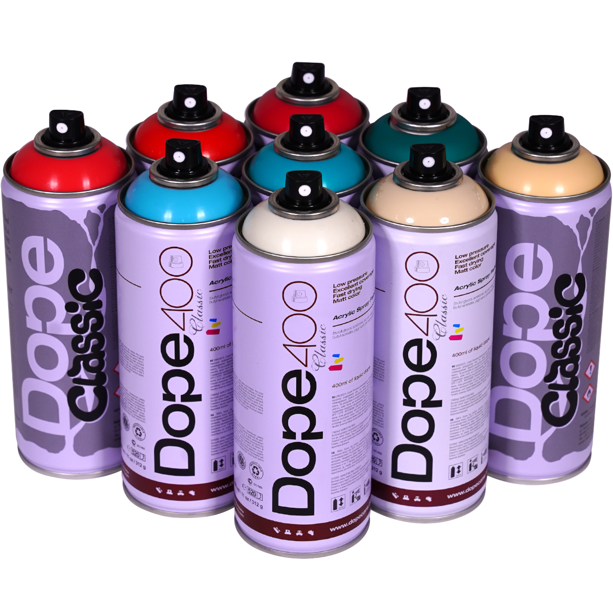 Dope "Classic Paint 9er Paint Box Sporty" (9x400ml)