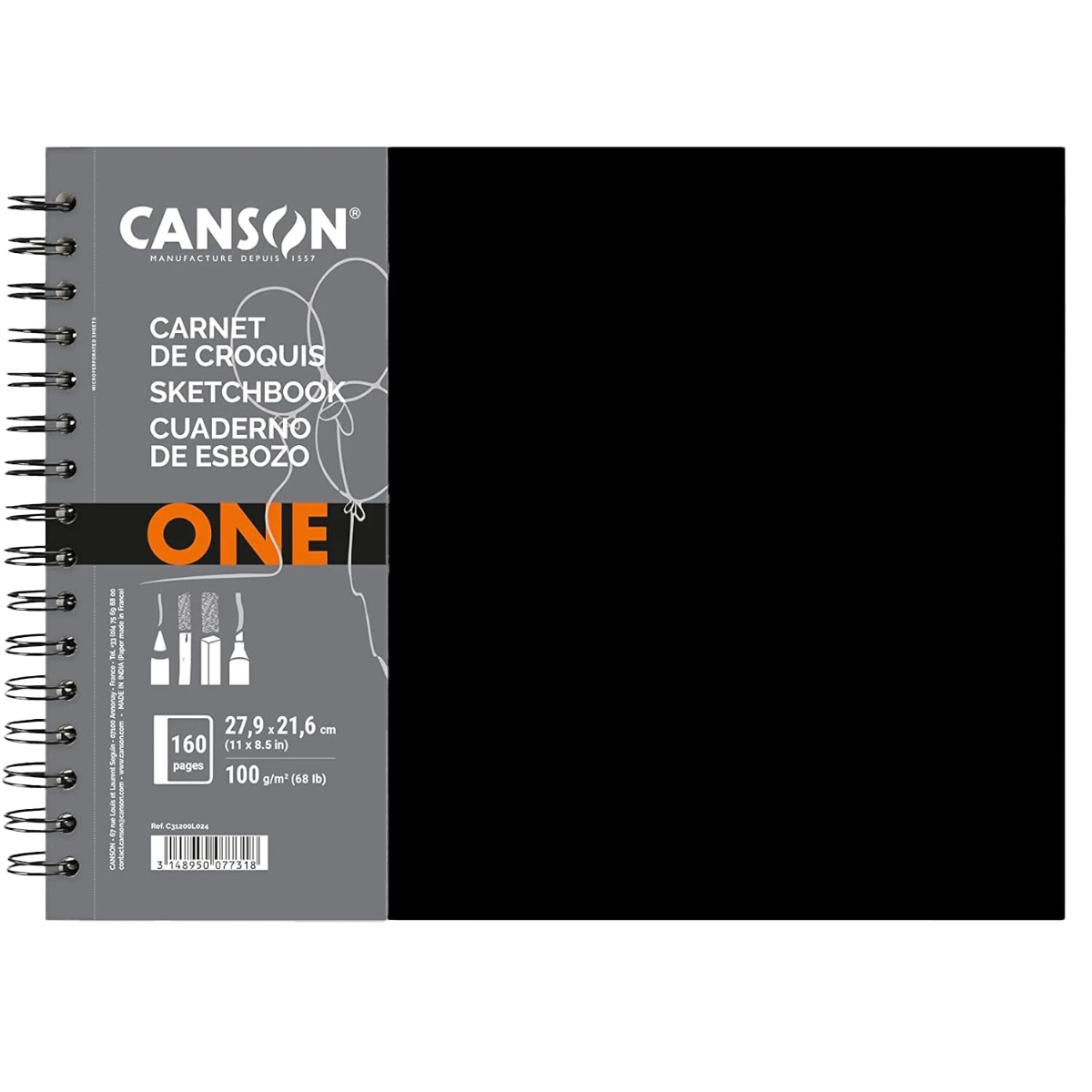 Canson "Artbook ONE" Querformat A4 (160 Seiten) 100g/m²