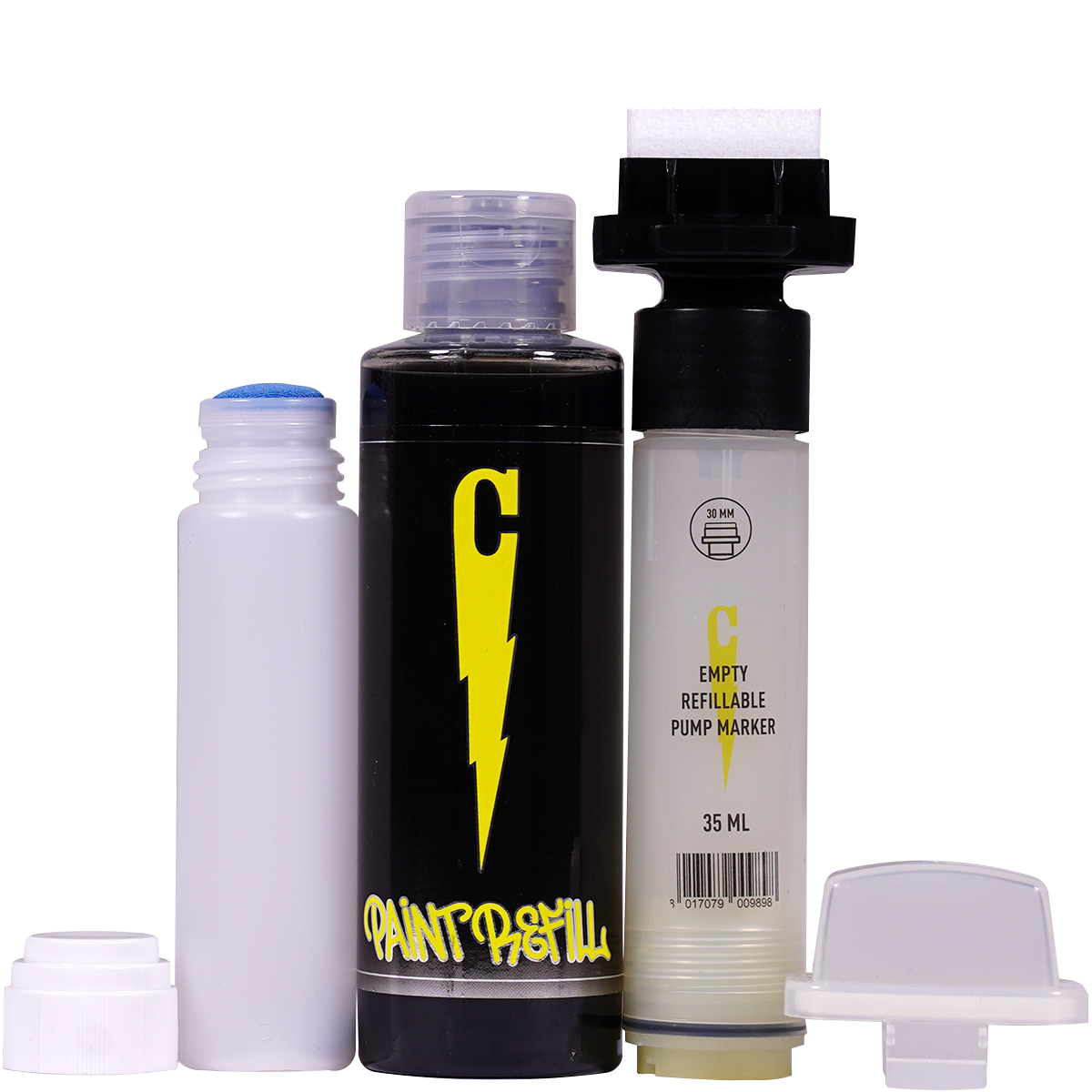 Clash "Refill + Empty Marker" 3er Set Black