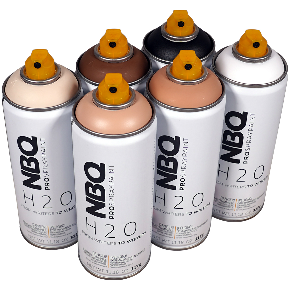 NBQ "H2O" Water Based Sixpack Skin (6x400ml)