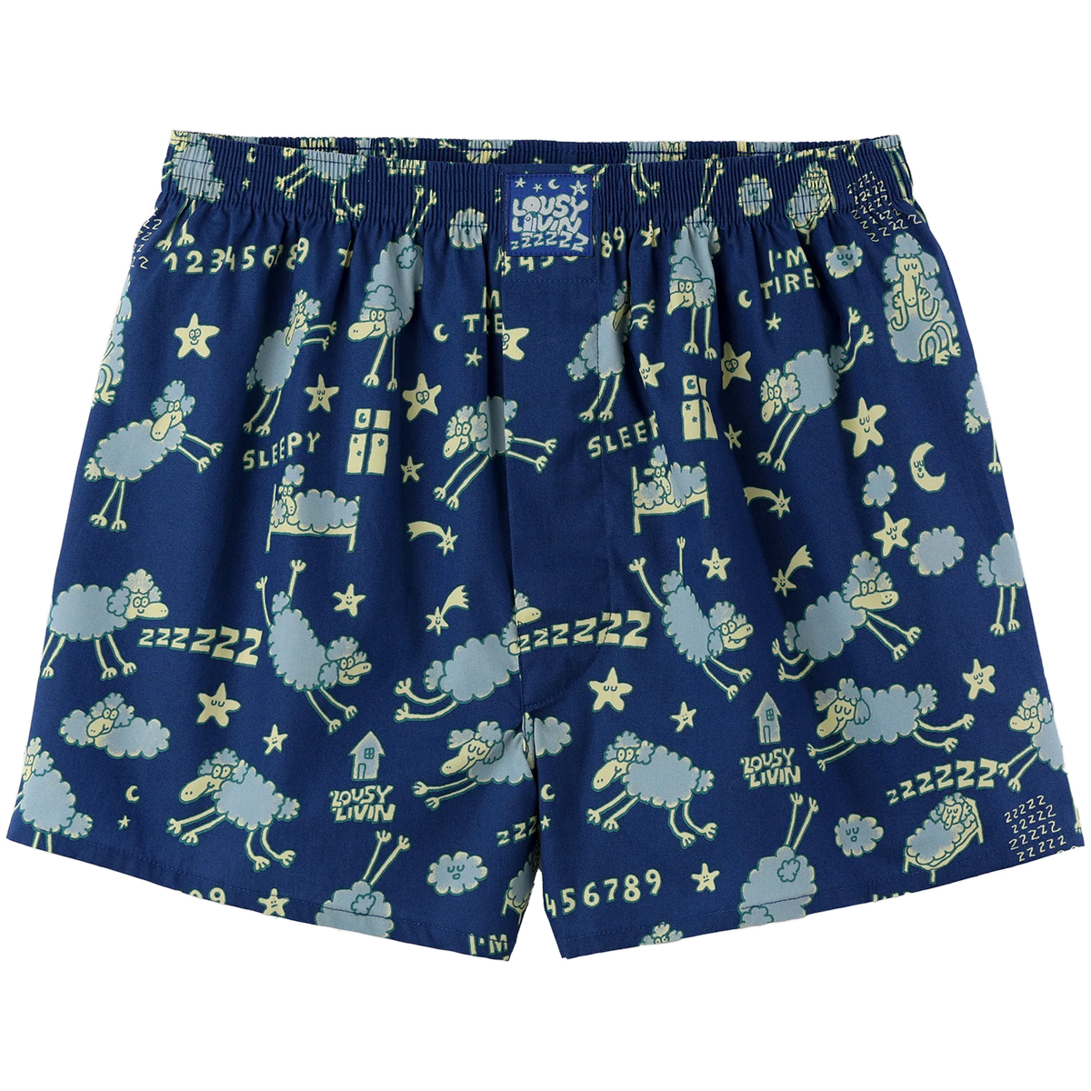 Lousy Livin Boxershorts "Sheep" True Blue