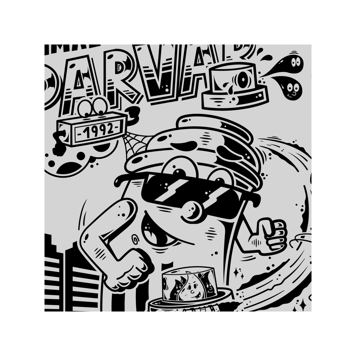 T-Shirt_Sparvar04 S-Fly T-Shirt "Es war einmal die Sparvar" Heather Grey Graffitibox Shop Berlin