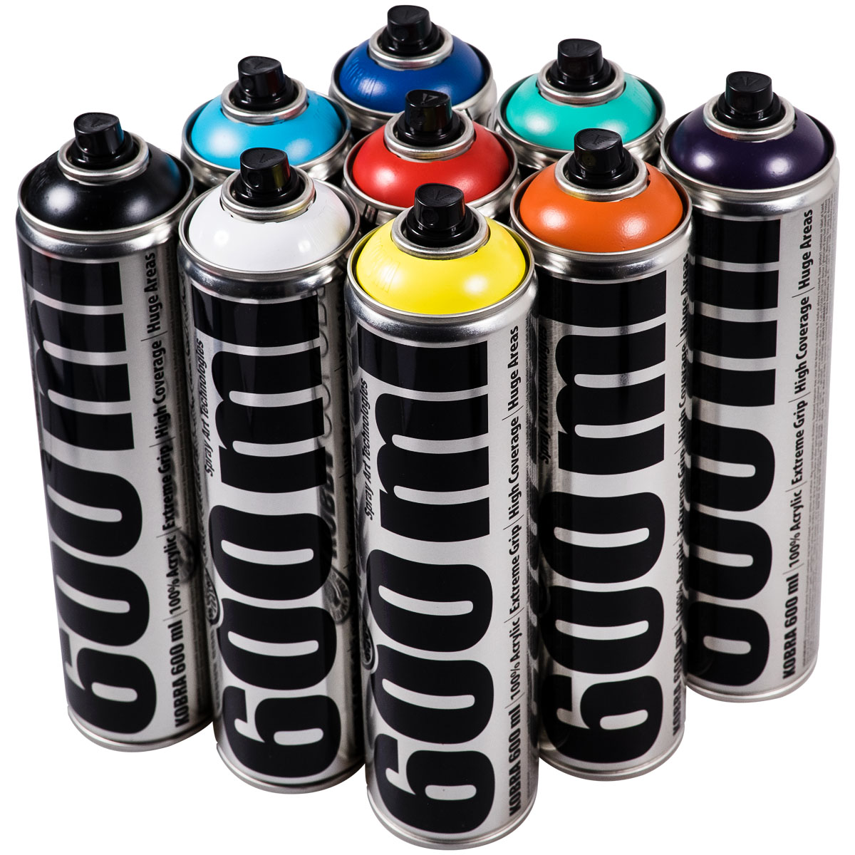 Kobra "Big Paint 9er Set - Red/Blue" (9x600ml)