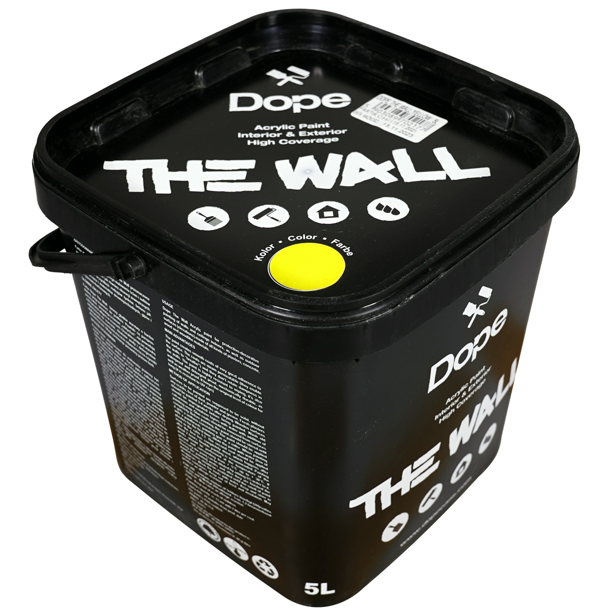 Dope Acryl Premium Wandfarbe "The Wall 5L" Yellow