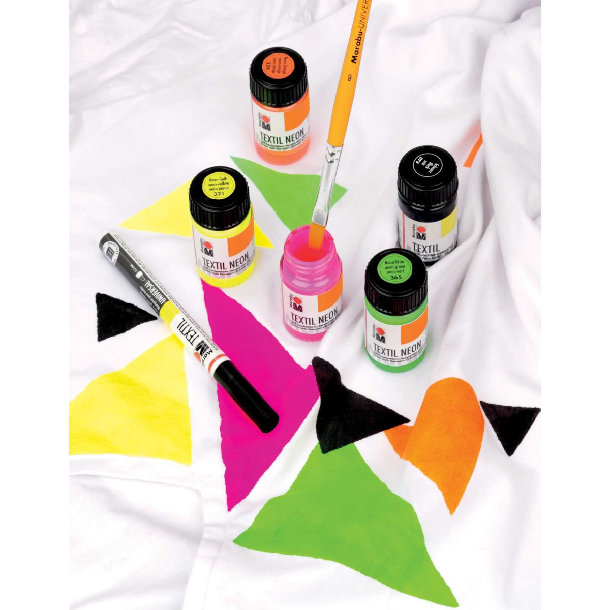 Marabu "Neon Textil" Leuchtfarben-Set (7 Teile)