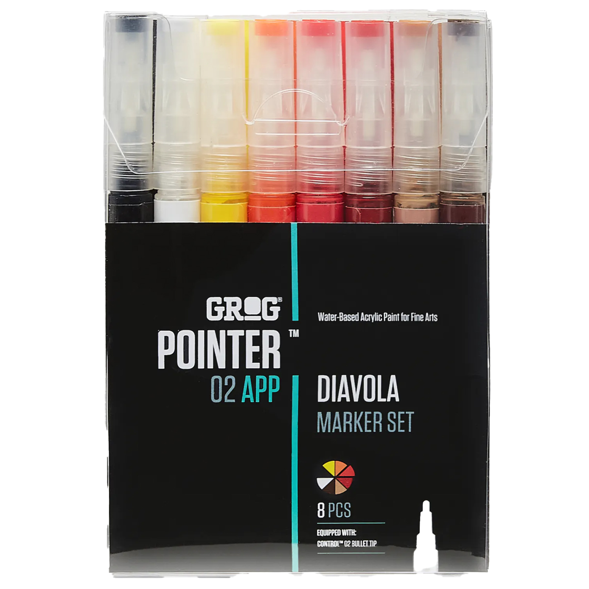 Grog "Pointer 02 APP" Diavola 8er Marker Set (2mm)
