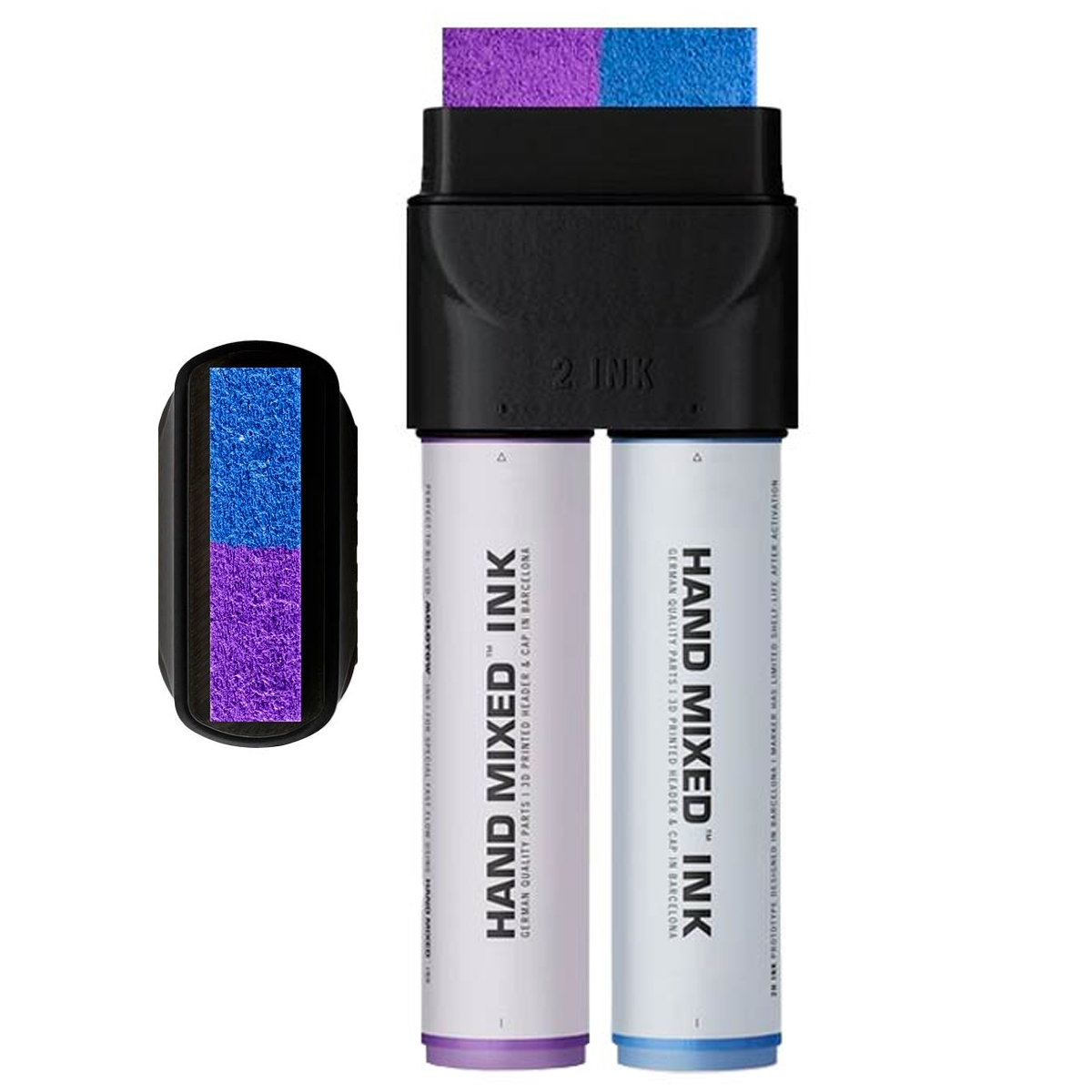 Hand Mixed "Double Tank" Ink Marker Velvet - Lila/Blau