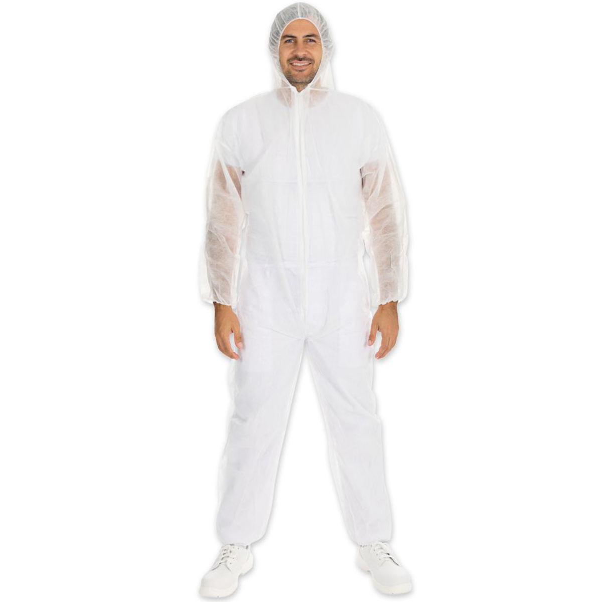 Hygostar Schutzanzug "PP-Overall Light mit Kapuze" - White