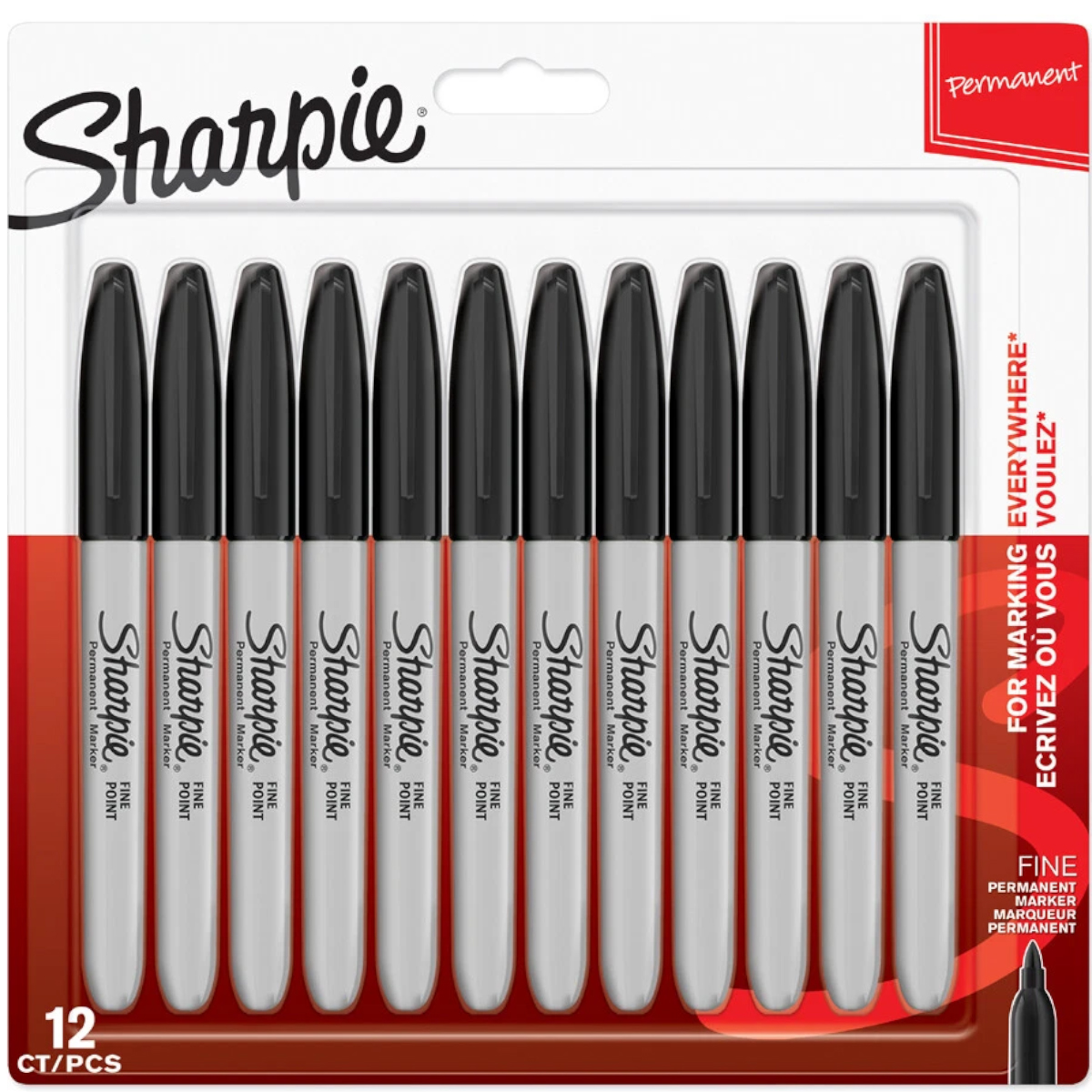 Sharpie "Fine" Marker 12er Set (1mm) Black