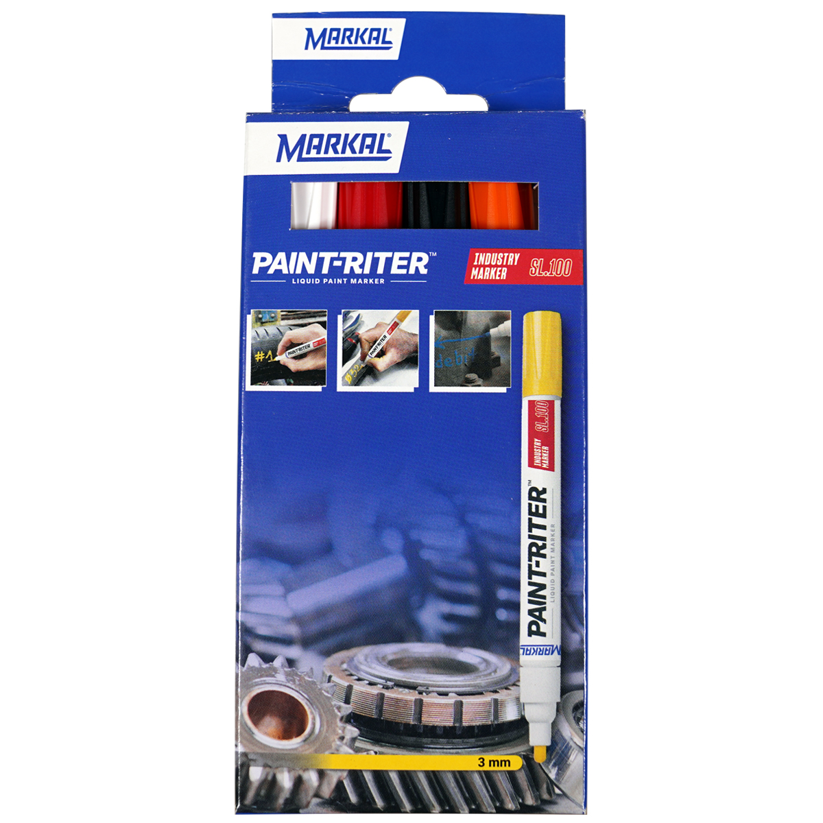 Markal "PAINT-RITER Industry Marker SL.100" - 4er Marker Set 3 (3mm)