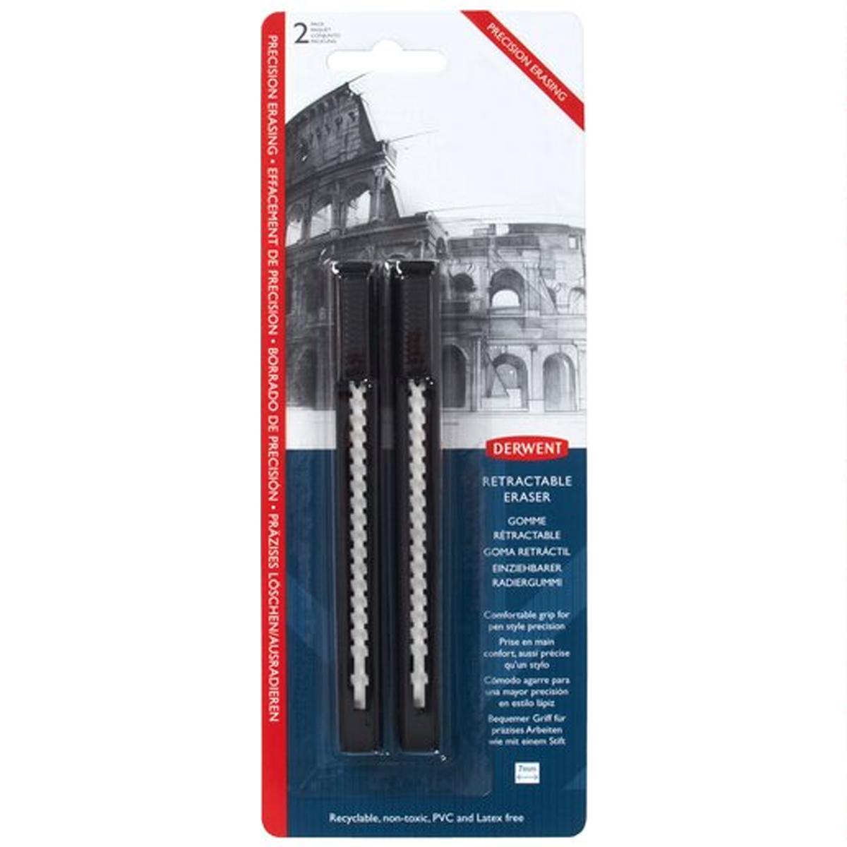 Derwent "Retractable Eraser" Radierstift - 2pcs
