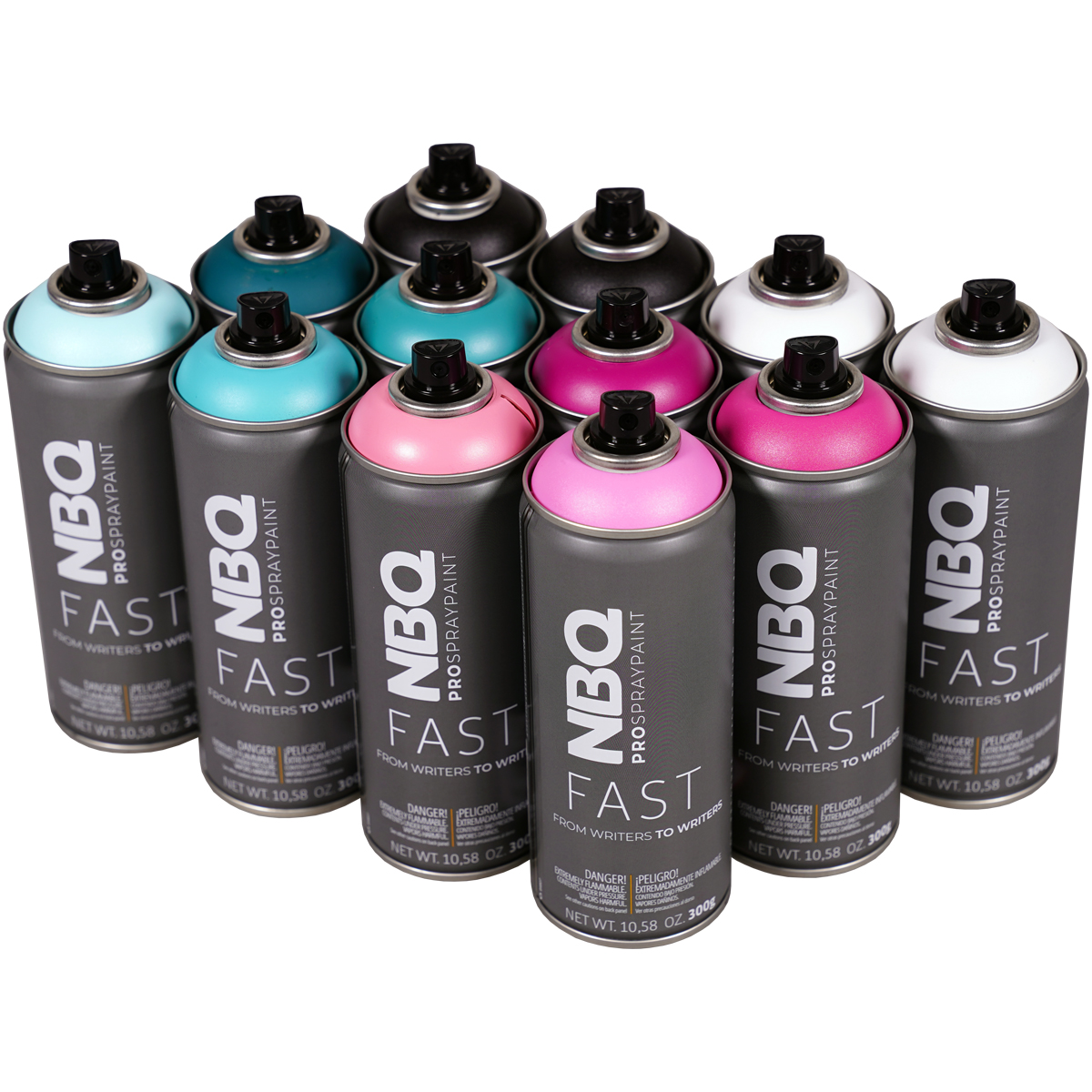 NBQ "New Fast" 12er Box Türkis Pink (12x400ml)