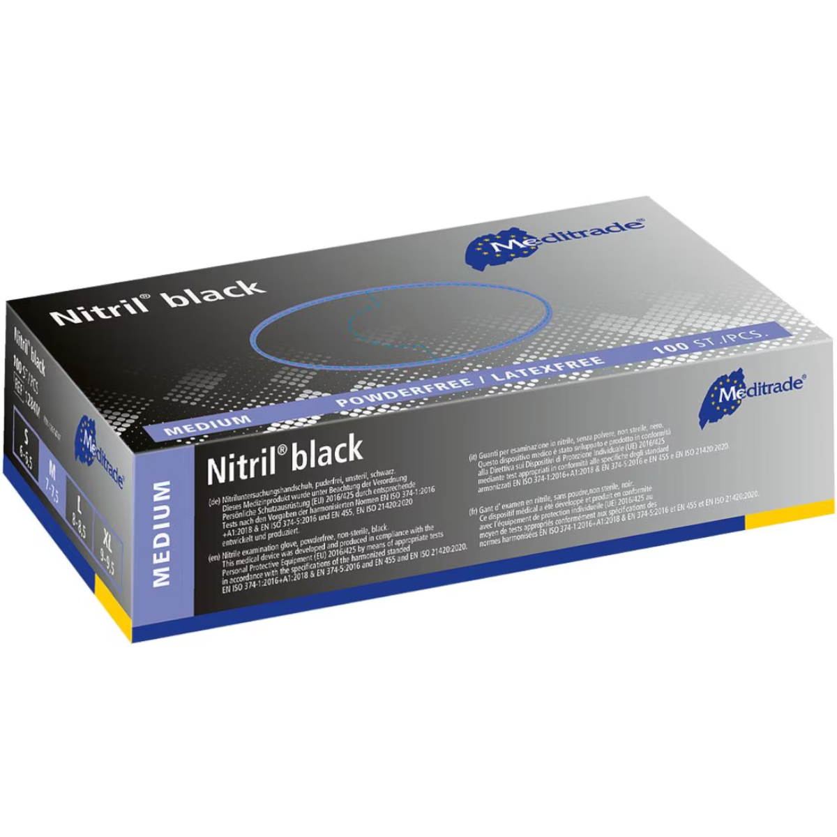 Meditrade Handschuhe "Nitril" Black (100er Pack)