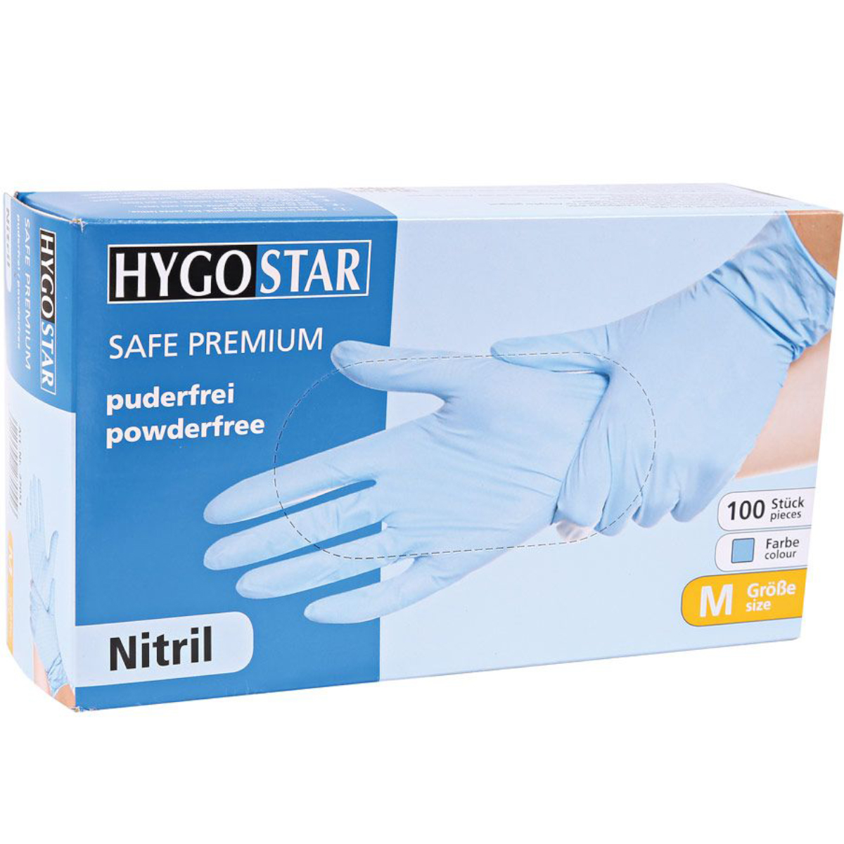 Hygostar Handschuhe "Safe Premium Nitril" Blue (100er Pack)