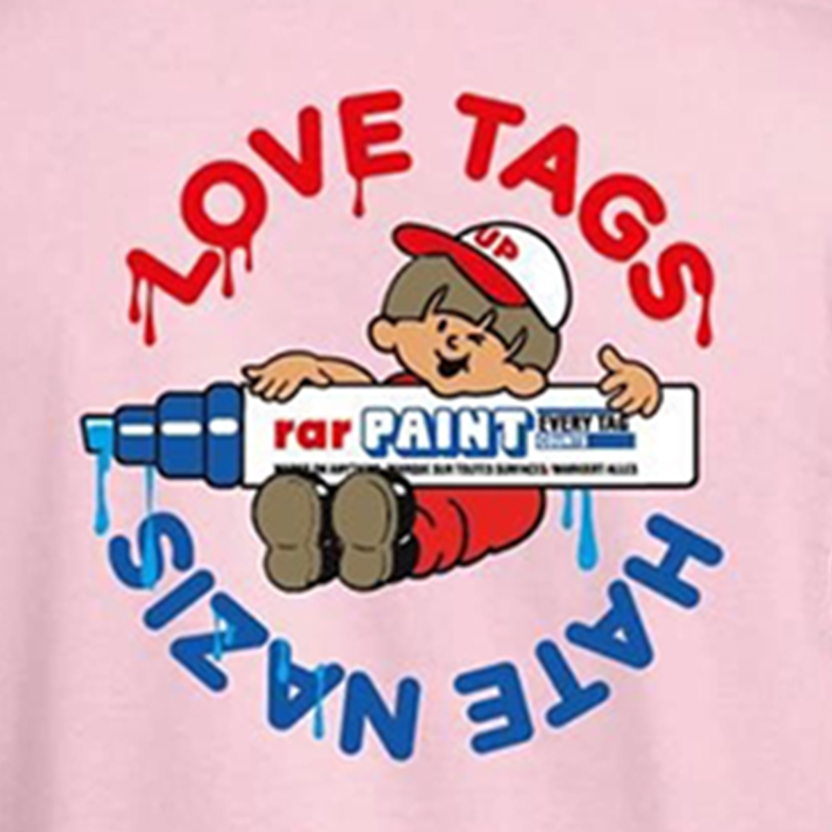 Underpressure T-Shirt "Love Tags" Rosa