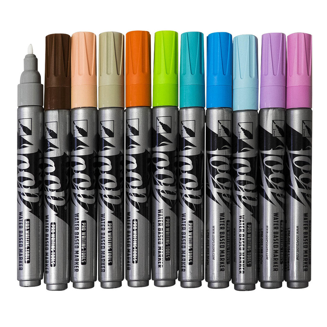 Loop "Water Based Marker 11er Set" (2mm) - Soft Colors