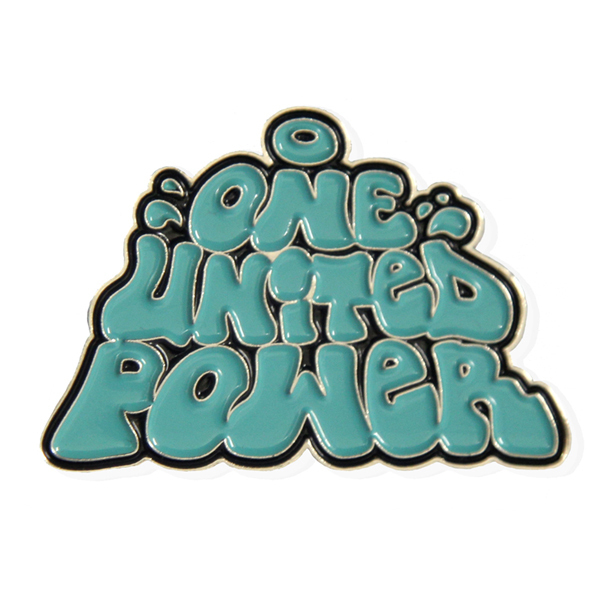 1UP Pin "One United Power" Turquoise
