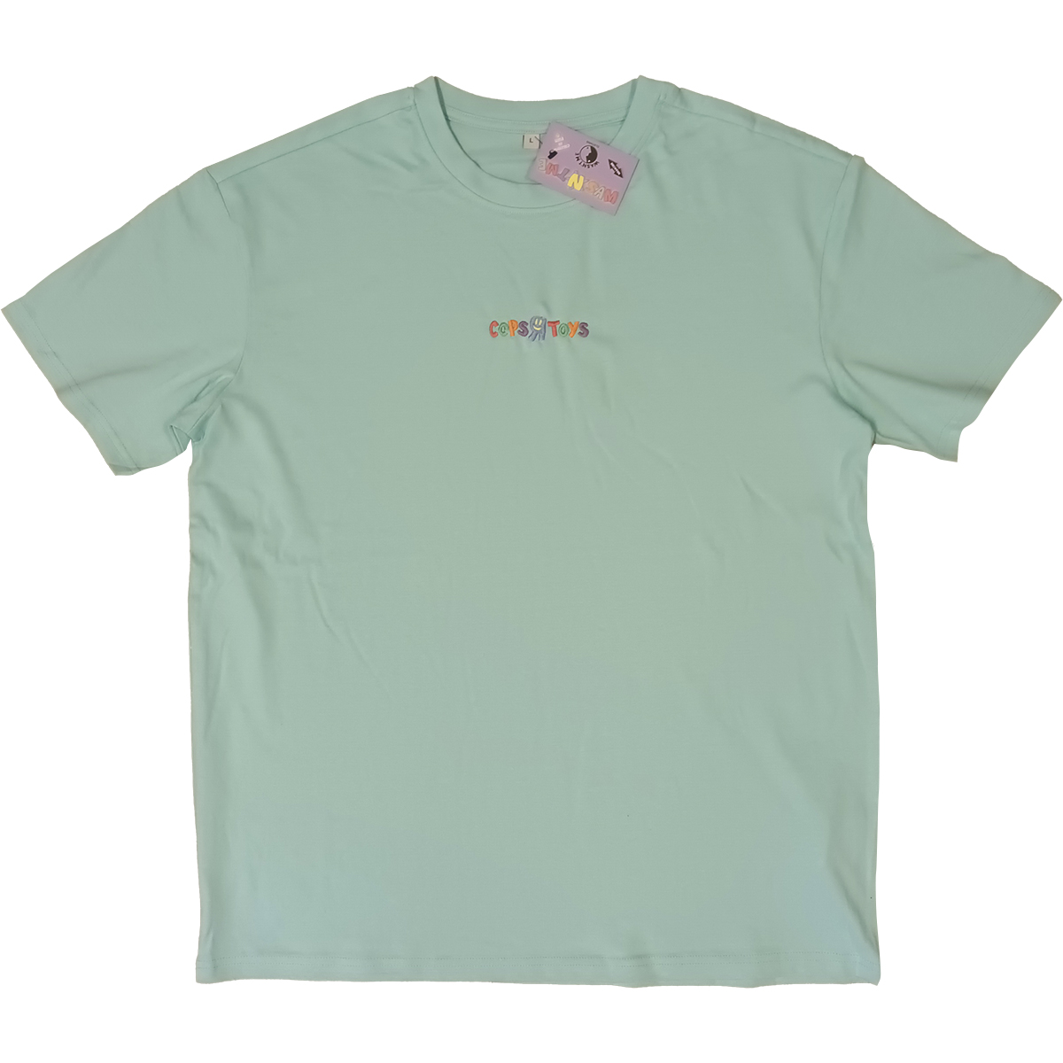 T-Shirt "Cops R Toys" Heavy Oversize - Türkis