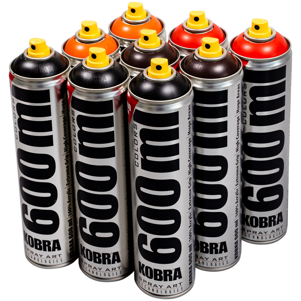 Kobra "Big Paint 9er Set - Campfire Tones" (9x600ml)