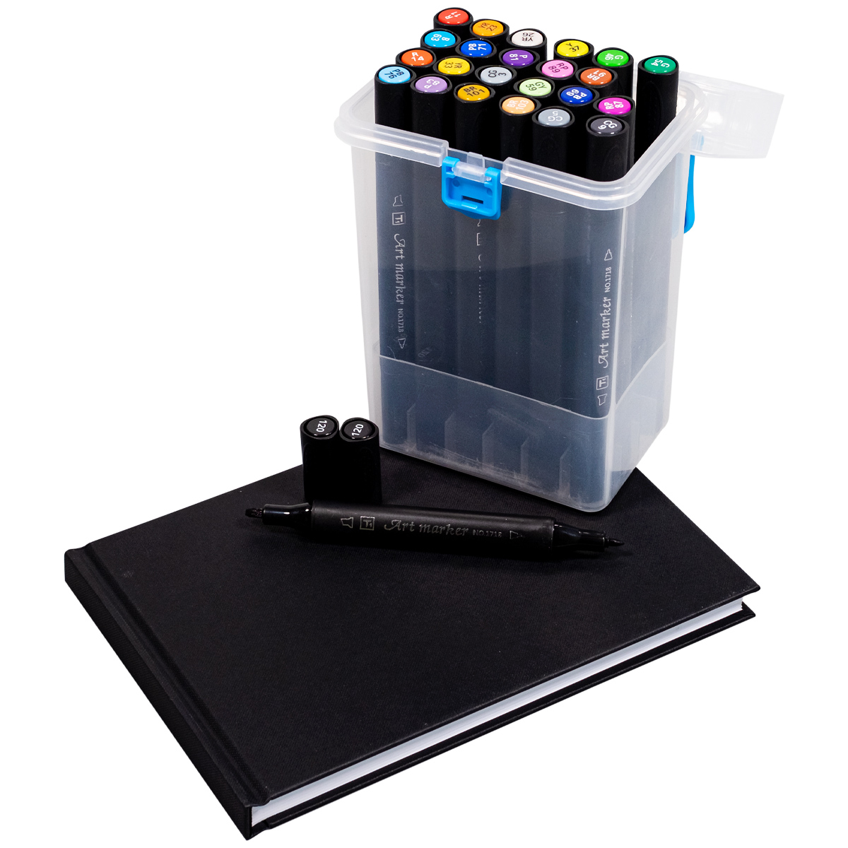 We Love Markers "Art Twin Marker 24er Set inkl. Blackbook A5"