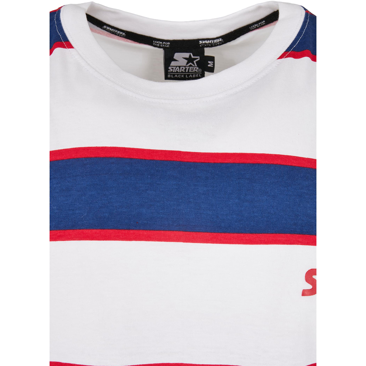 Starter T-Shirt "Logo Striped" White/Blue