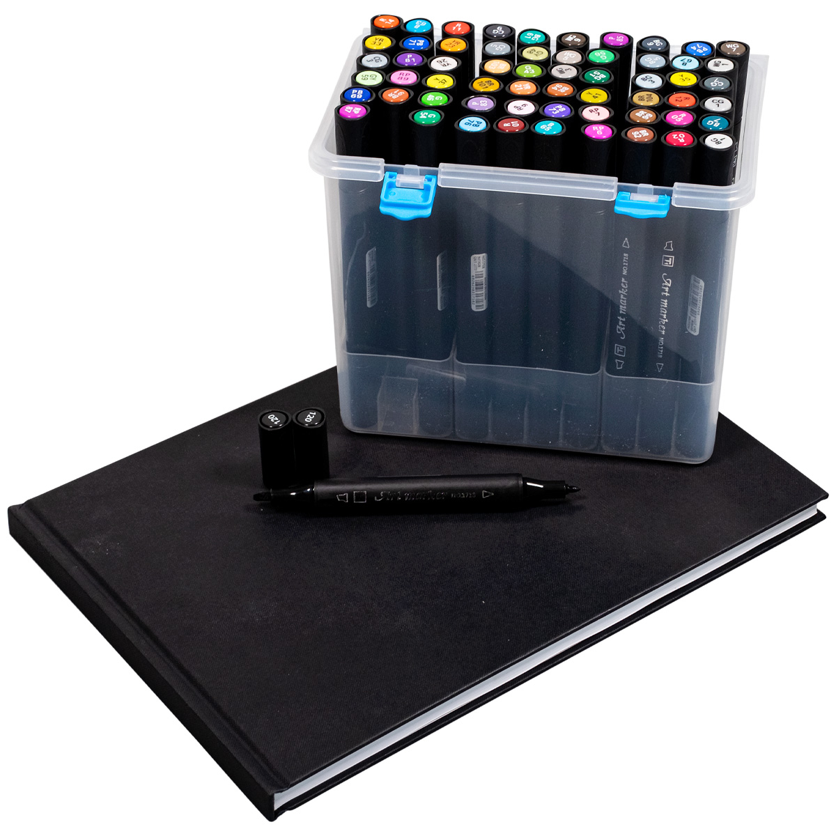 We Love Markers "Art Twin Marker 60er Set inkl. Blackbook A4"