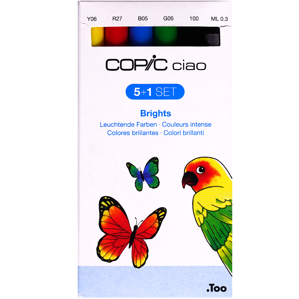Copic "Ciao 5+1 Leuchtende Farben 6er Set" Layoutmarker (1,0mm + 6,0mm)