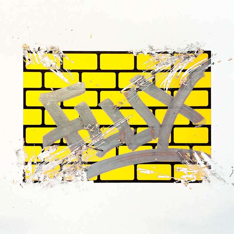 Flux "Eggshell Stickers" Bricks Yellow 50 Stk. (7x10cm)
