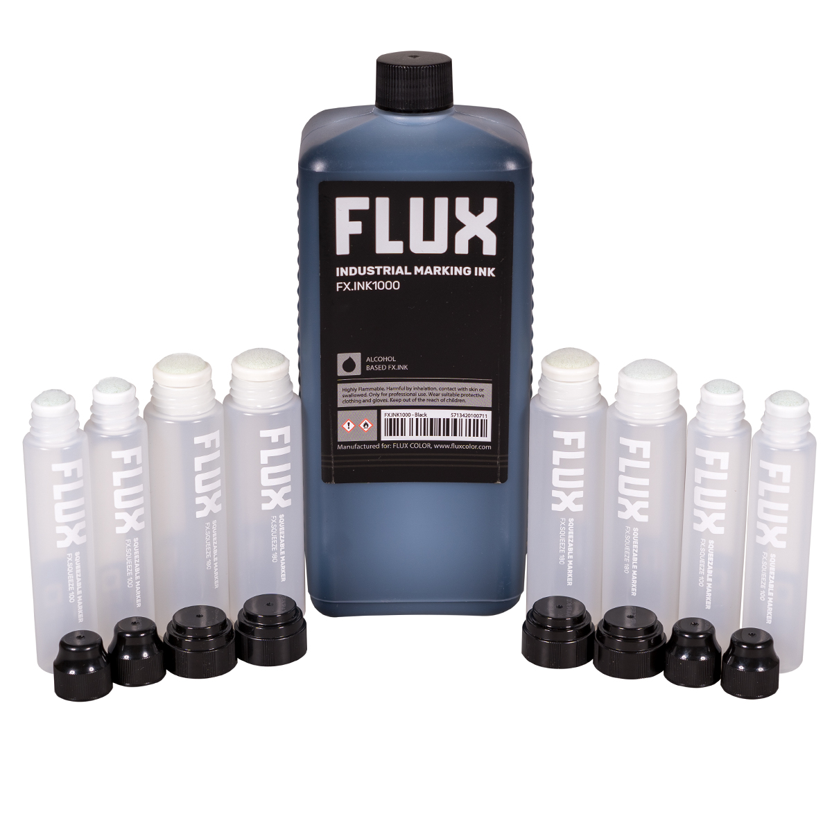 Flux "FX.INK1000 - inkl. FX.Squeeze 100E/180E Marker Set 4"