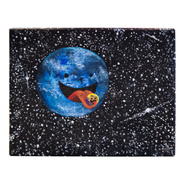 "Der Schmierfink - Moon I (Original)" 8x8cm