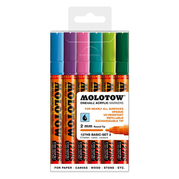 Molotow "127HS" One4all 6er Marker Set (2mm) - Basic 2