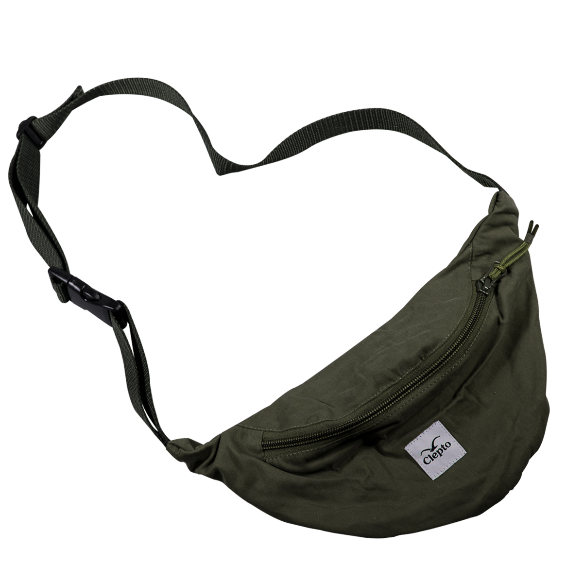 Cleptomanicx Hip Bag "C.I. Patch" Dark Olive