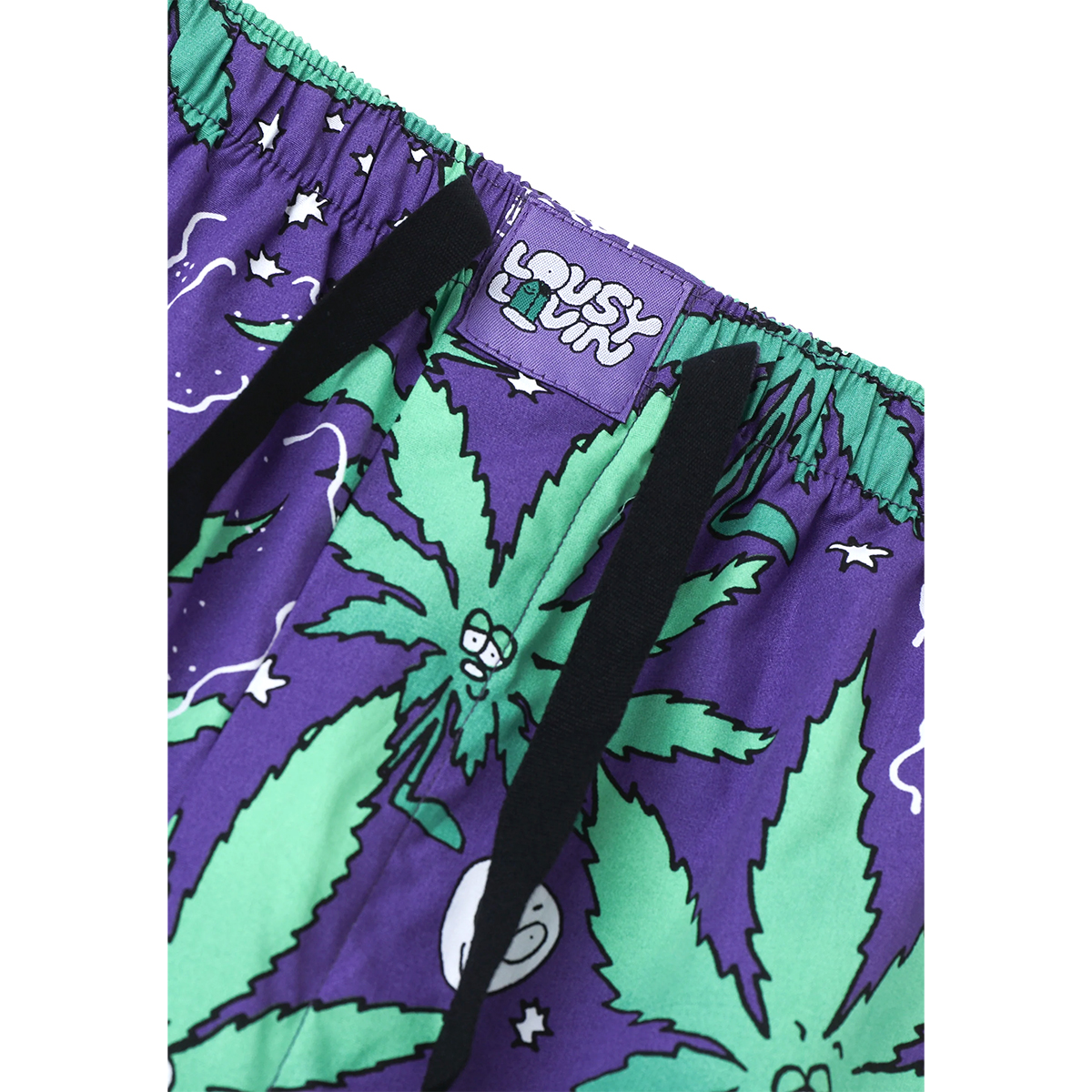 Pyjamahose "Weedy" Purple Haze