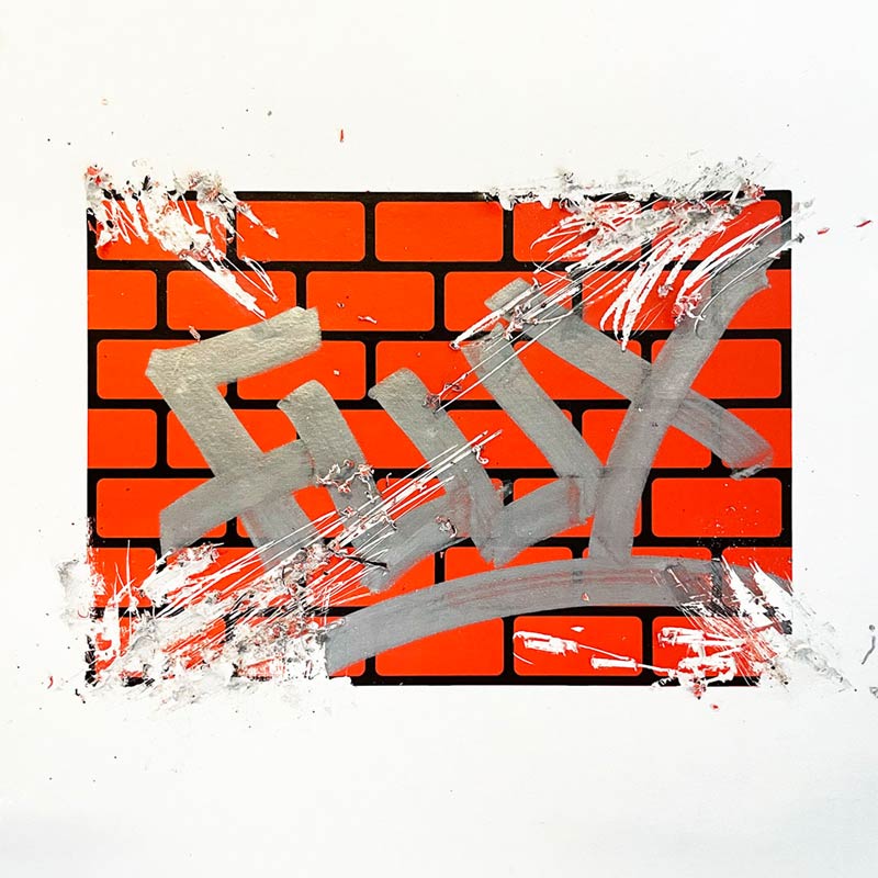 Flux "Eggshell Stickers" Bricks Orange 50 Stk. (7x10cm)