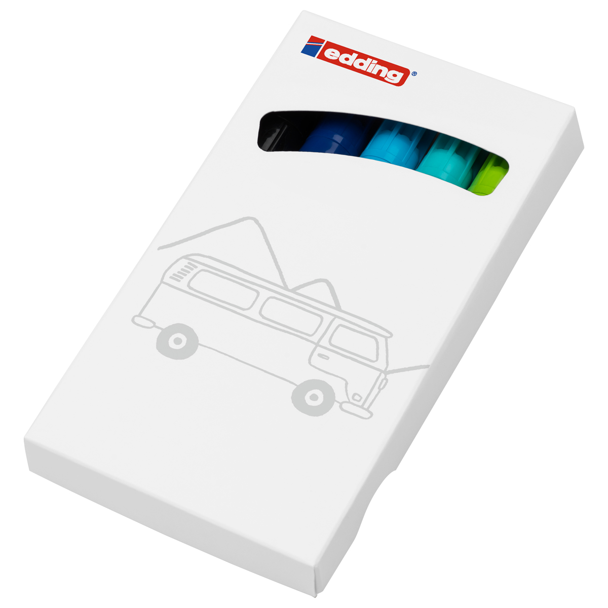 Edding "3000 Permanent Marker" 5er Set Cool Colours (1,5-3mm)