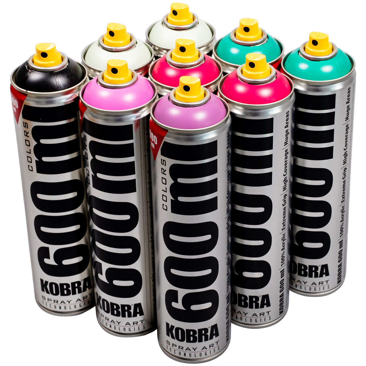 Kobra "Big Paint 9er Set - Chewing Gum Tones" (9x600ml)