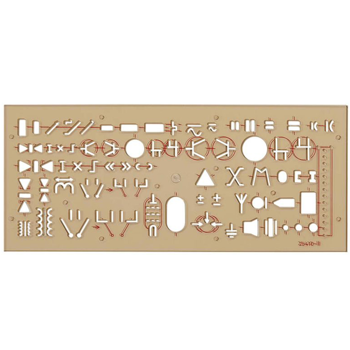 Koh-I-Noor "Zeichenschablonen Elektro" 3er Set Transparent