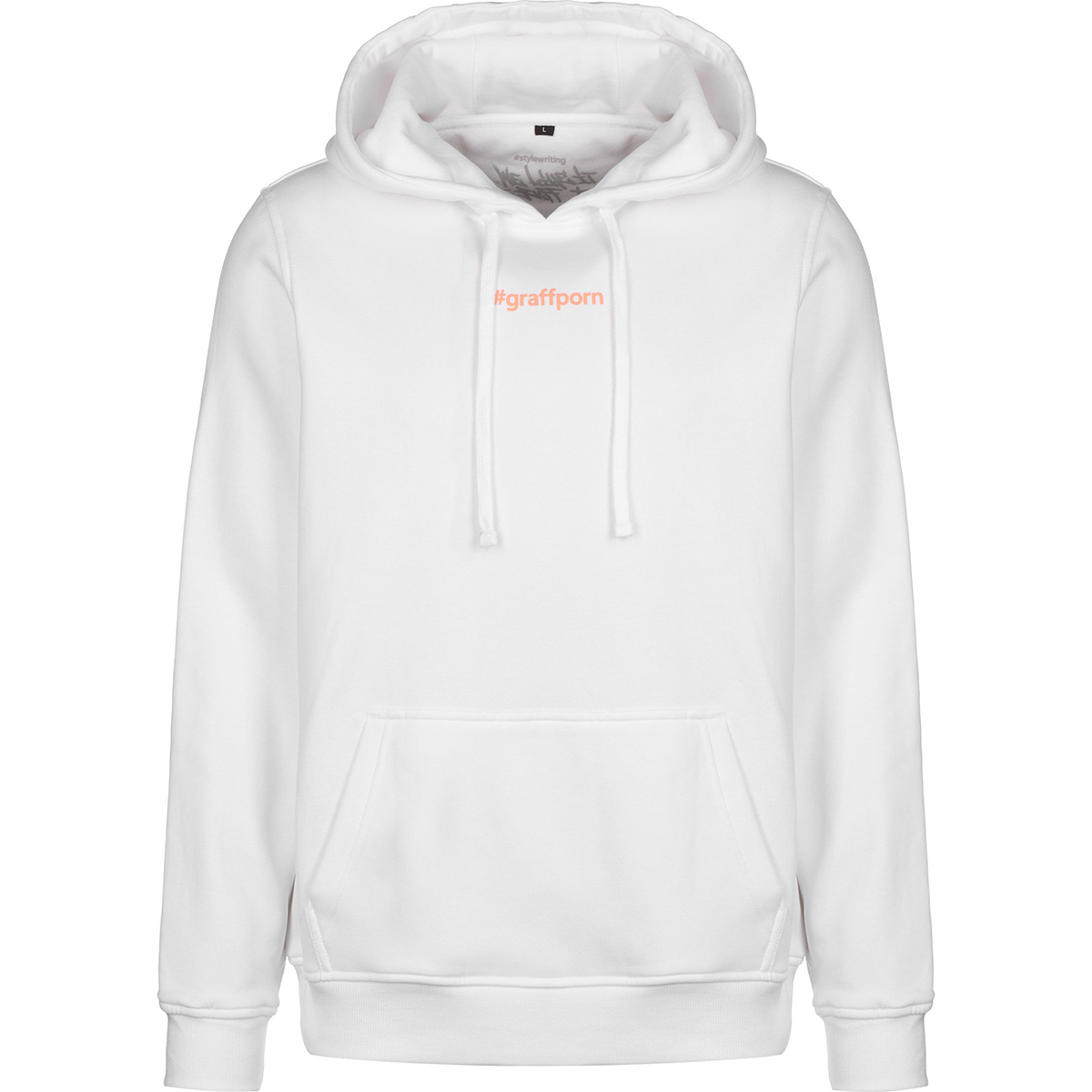 #Stylewriting Hoodie "#graffporn" White/Apricot