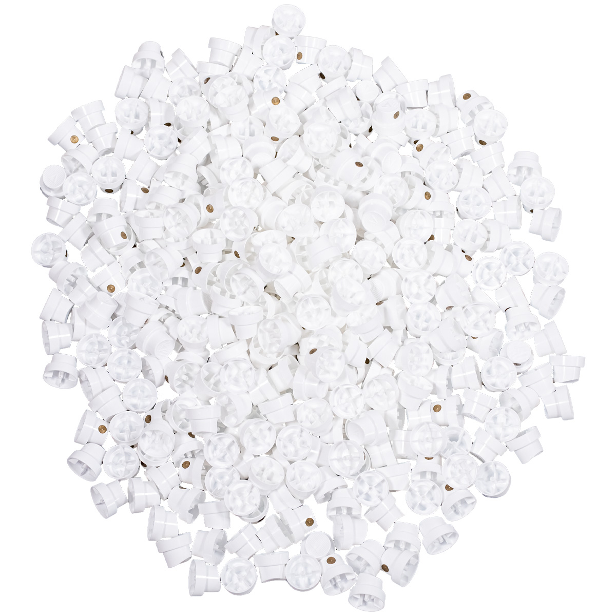 "Outline Cap" White/Gold 400er Pack