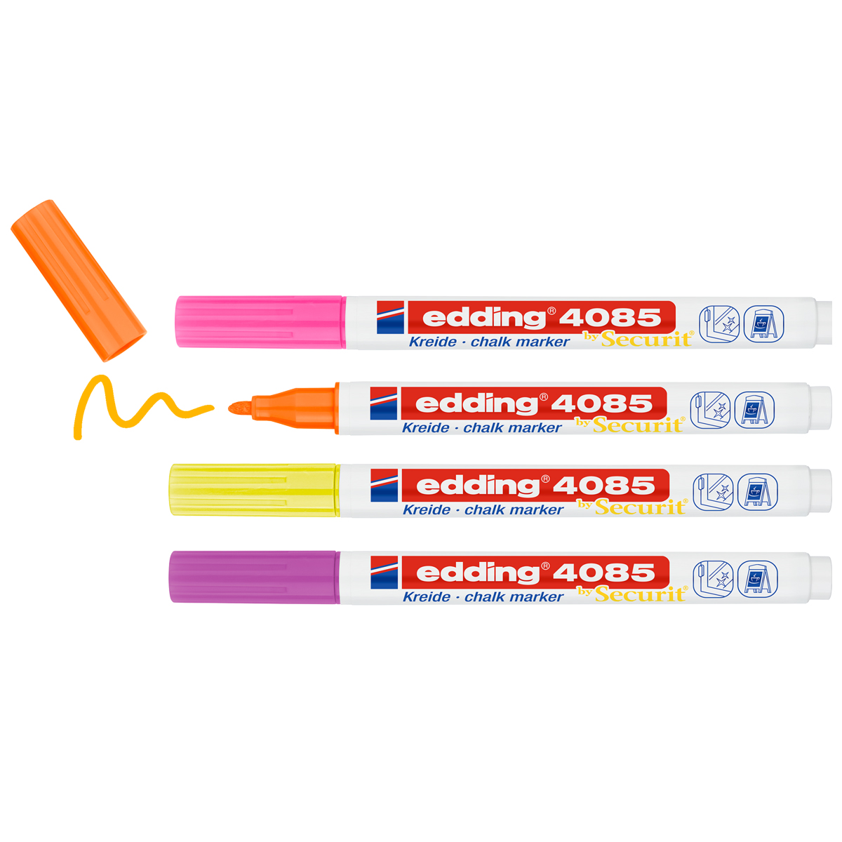 Edding "4085 Kreide Marker" 4er Set Neon (1-2mm)
