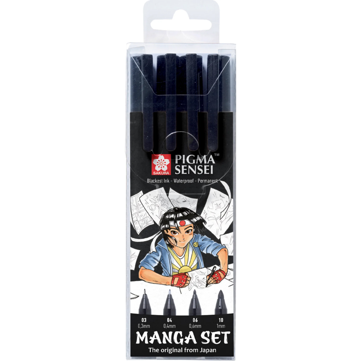 Sakura "Pigma Sensei 4er Manga Set" - Black